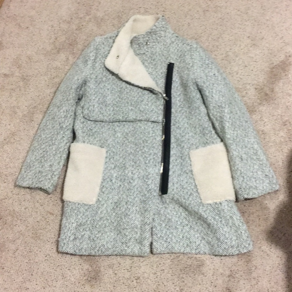 Harringbone and Sherpa coat